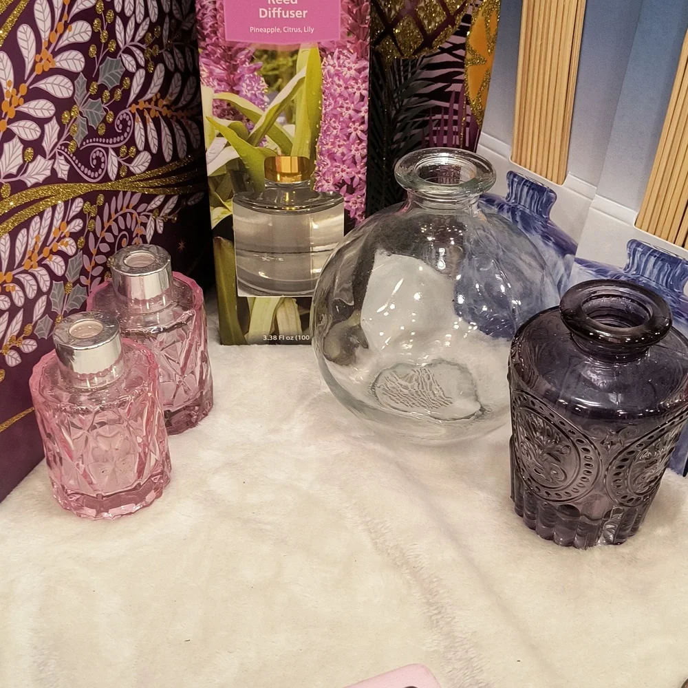 Fragrance Diffusers, 5 Bottles, 2 Pk Of 10 Reed Diffusers, Pineapple Lily